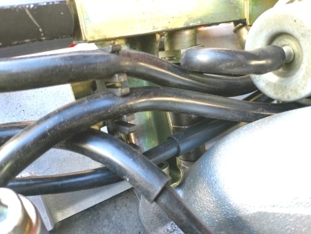 924S spark plug harness clip in place