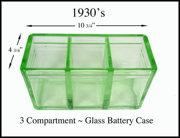 unused 6V glass lead acid battery case