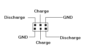 6 pin connector for linking batteries together